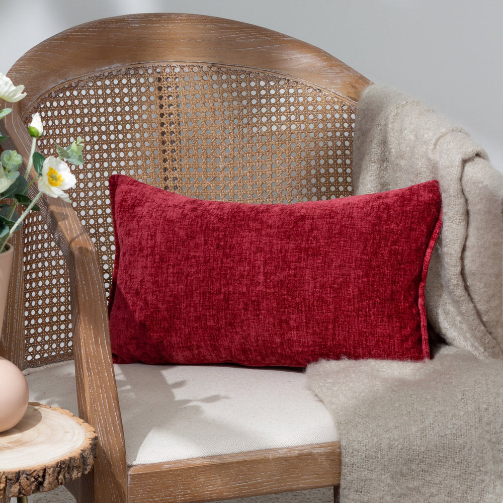 Buxton 30x50 Feather Filled Cushion Red - Canwell Interiors Limited - Riva