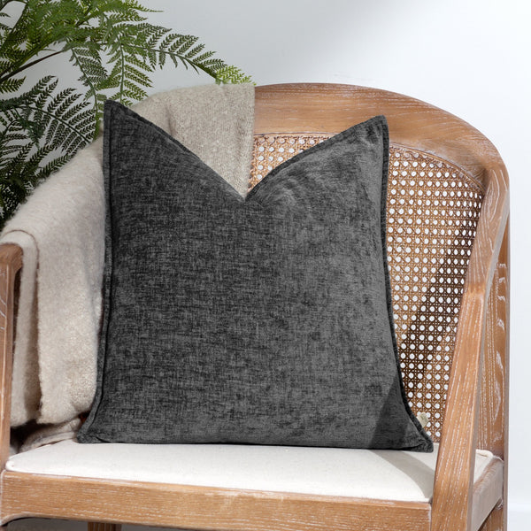 Buxton 50x50 Feather Filled Cushion Charcoal - Canwell Interiors Limited - Riva
