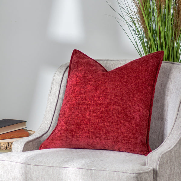 Buxton 50x50 Feather Filled Cushion Red - Canwell Interiors Limited - Riva