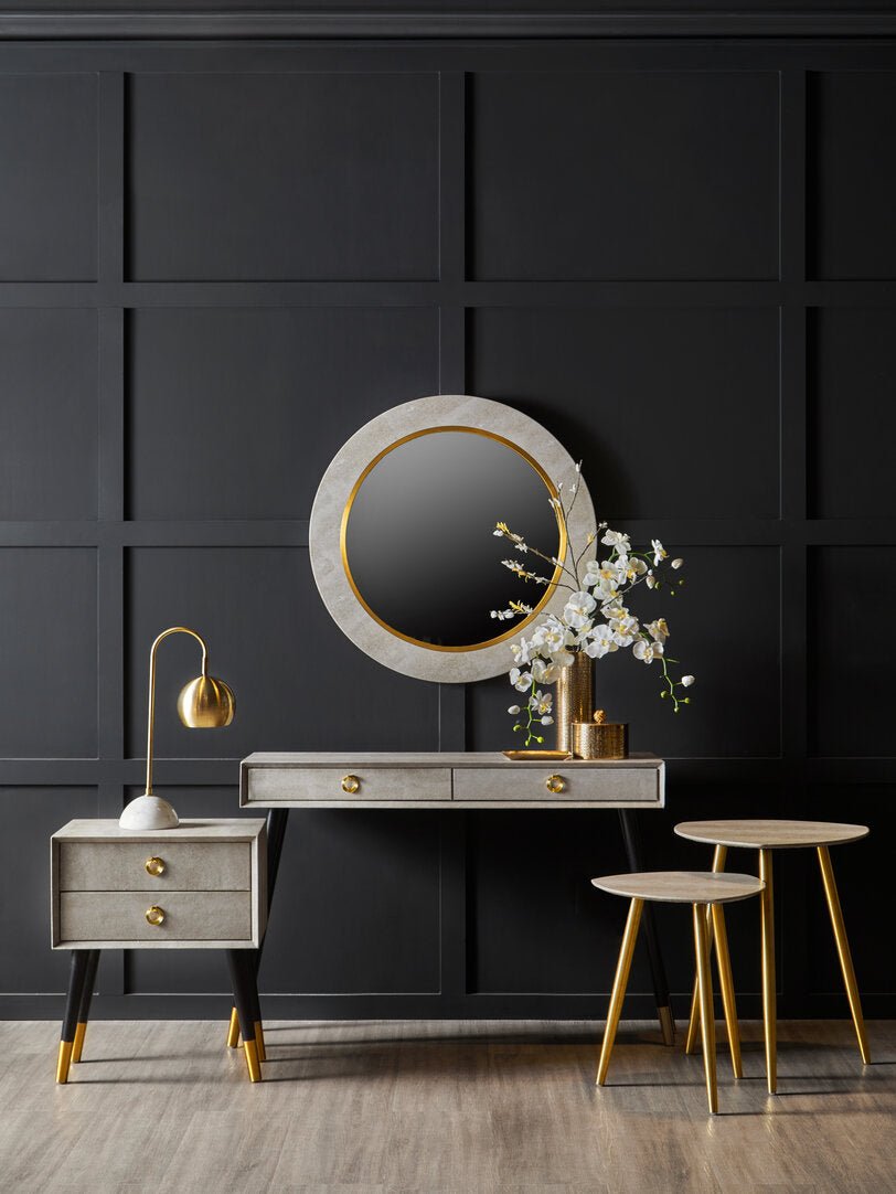 Cadio Set Of Two Shagreen Tables - Canwell Interiors Limited - Xshowhome