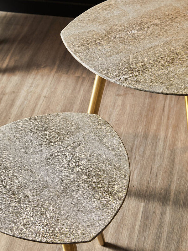 Cadio Set Of Two Shagreen Tables - Canwell Interiors Limited - Xshowhome