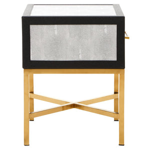 Cadiz 1 Drawer Shagreen Side Table - Canwell Interiors Limited - Xshowhome