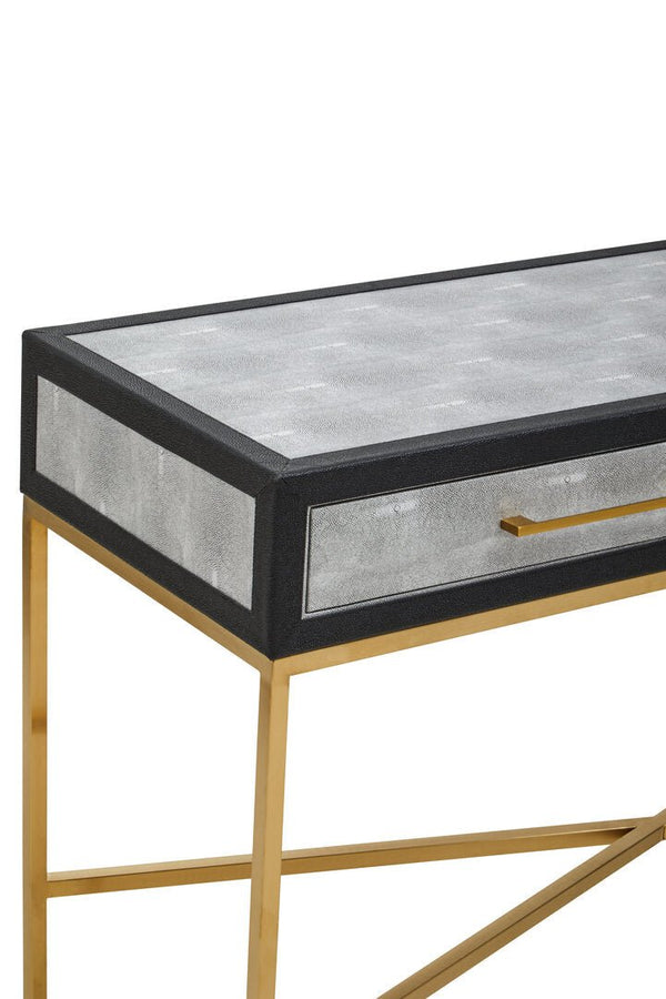 Cadiz Grey Shagreen Console Table - Canwell Interiors Limited - Xshowhome