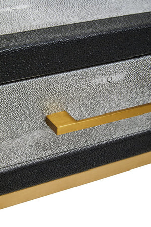 Cadiz Grey Shagreen Console Table - Canwell Interiors Limited - Xshowhome