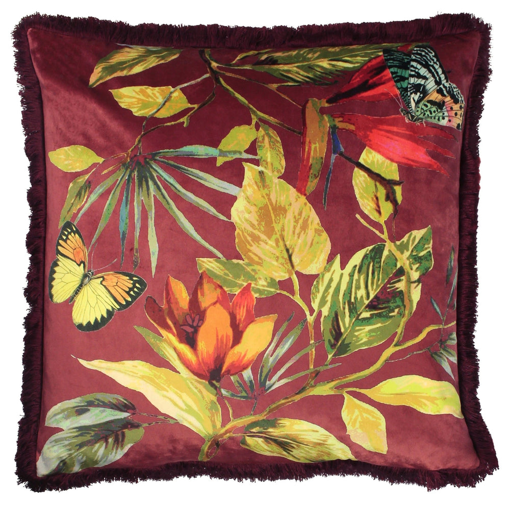 Cahala 50x50 Feather Filled Cushion Berry - Canwell Interiors Limited - Riva