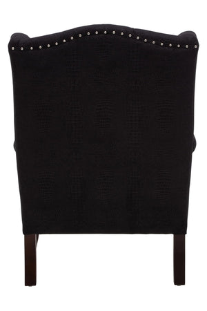 Cala Black Textured Armchair with Tufted Back - XShowhome Limited - Xshowhome