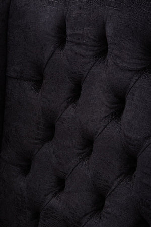Cala Black Textured Armchair with Tufted Back - XShowhome Limited - Xshowhome