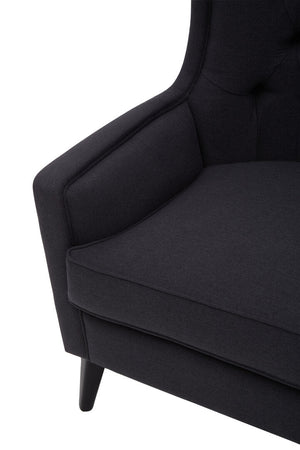 Cala Black Tufted Highback Chair - Canwell Interiors Limited - Xshowhome