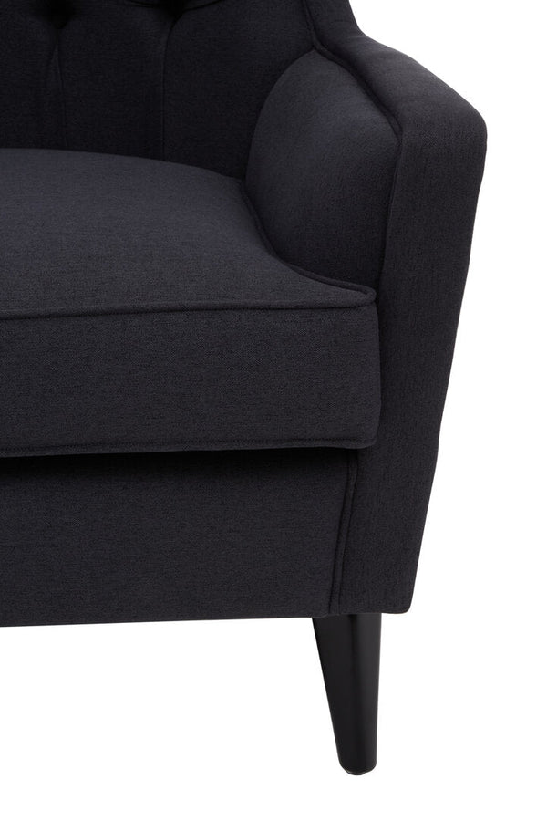 Cala Black Tufted Highback Chair - Canwell Interiors Limited - Xshowhome