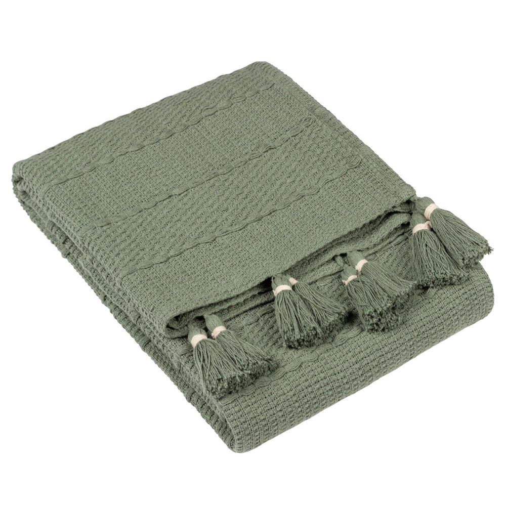 Caliche Woven Throw 130x180 Khaki - Canwell Interiors Limited - Riva