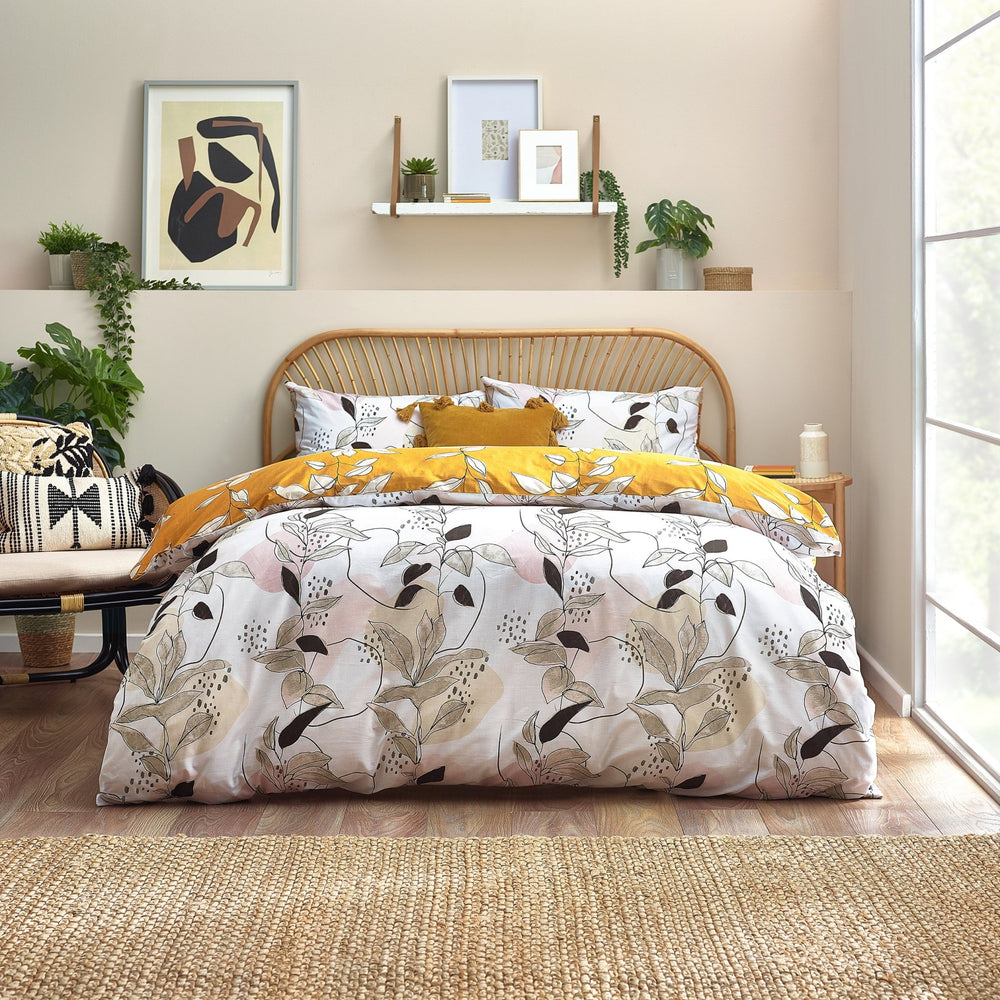Caliko Single Duvet Set Natural/ochre - Canwell Interiors Limited - Riva