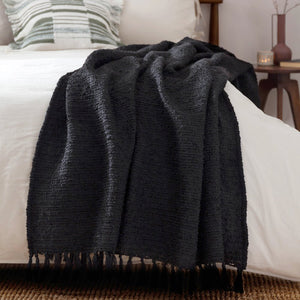 Candar 130x170 Throw Black - Canwell Interiors Limited - Riva