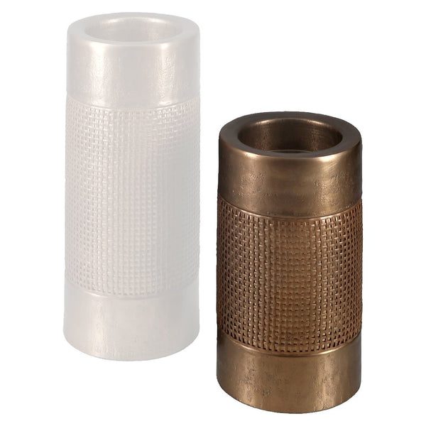 Candle holder Aya brushed gold small - Canwell Interiors Limited - Richmond