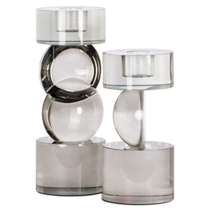 Candle holder Jennyl grey large - Canwell Interiors Limited - Richmond