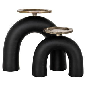Candle holder Livi black/gold small - Canwell Interiors Limited - Richmond