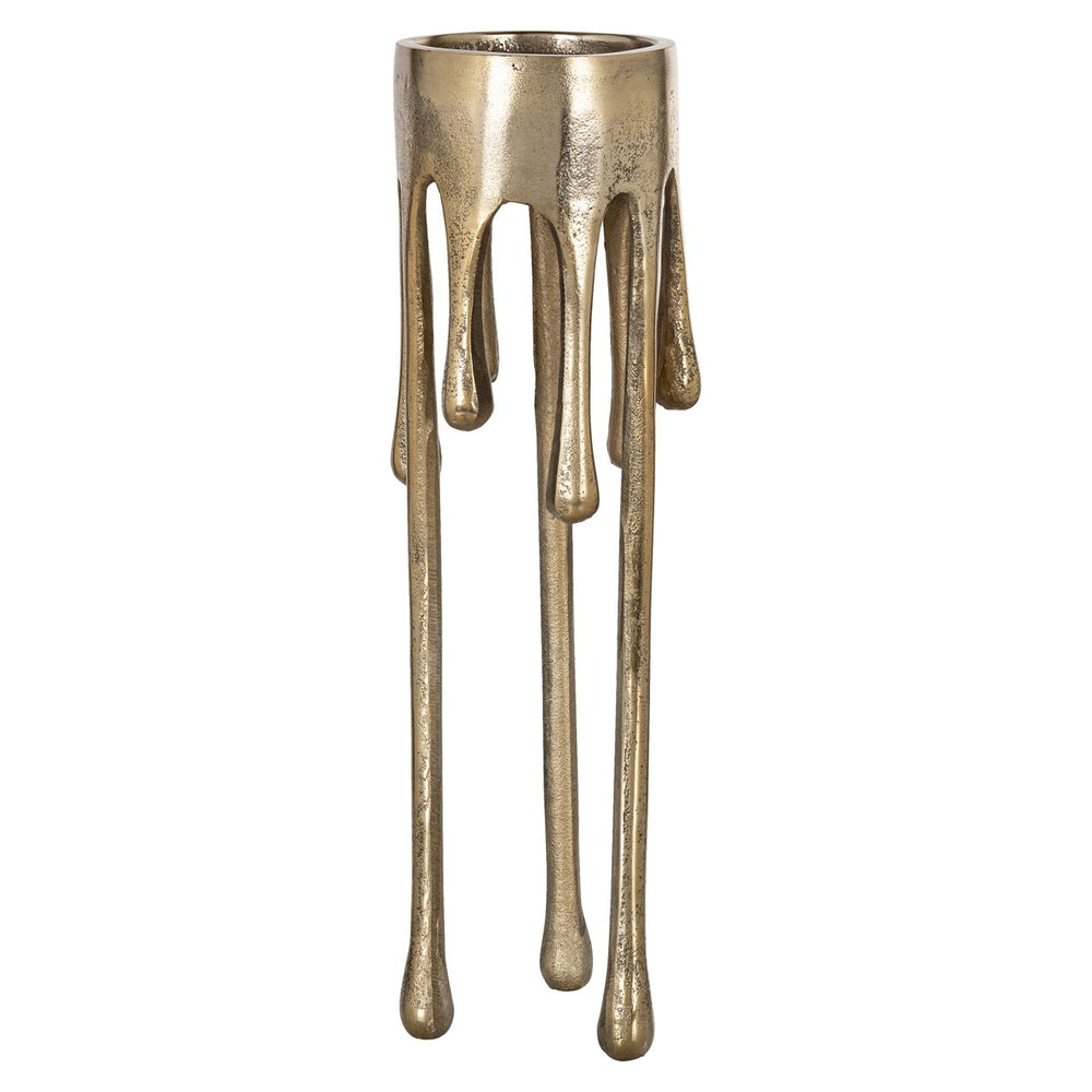 Candle holder Lorin brushed gold large - Canwell Interiors Limited - Richmond