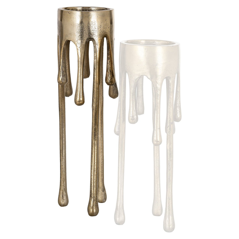 Candle holder Lorin brushed gold large - Canwell Interiors Limited - Richmond