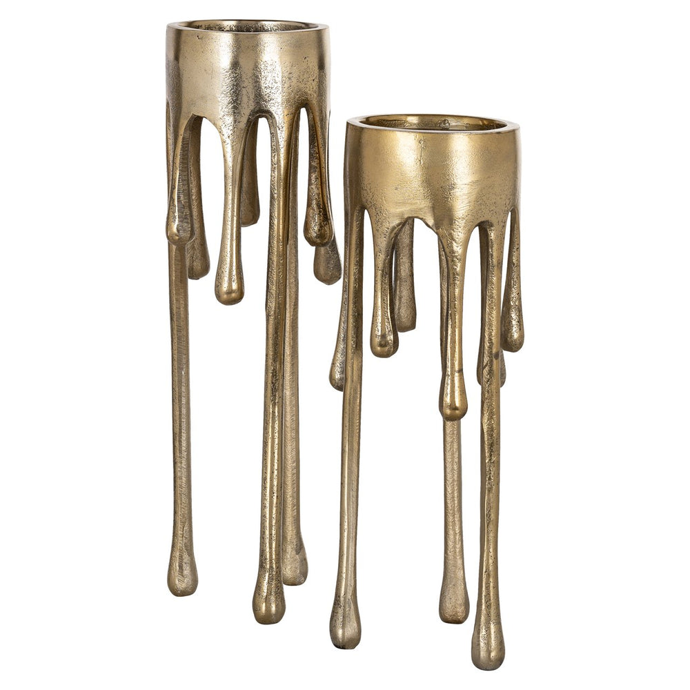 Candle holder Lorin brushed gold small - Canwell Interiors Limited - Richmond