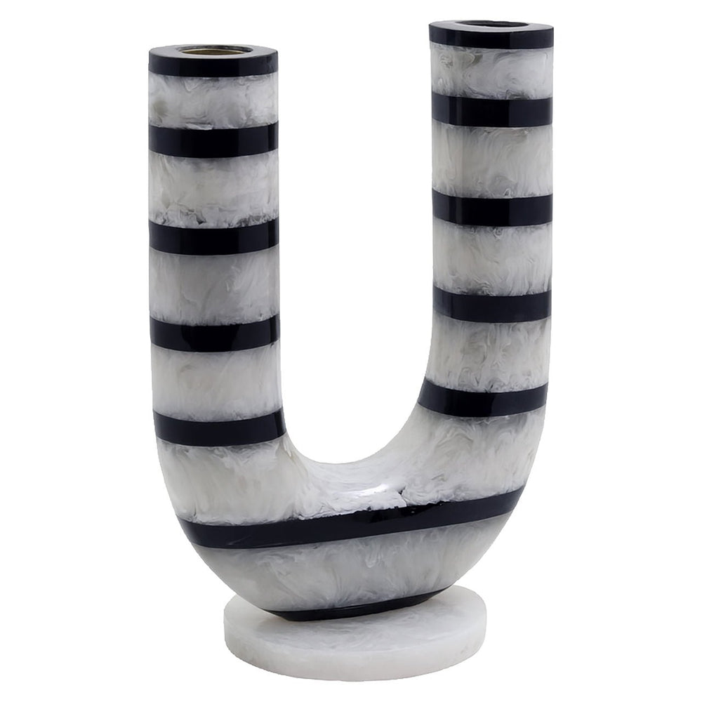 Candle holder River black/white - Canwell Interiors Limited - Richmond
