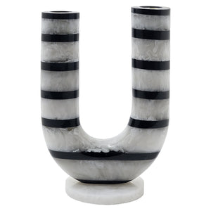 Candle holder River black/white - Canwell Interiors Limited - Richmond