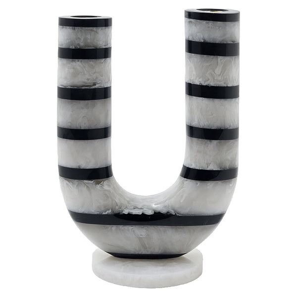 Candle holder River black/white - Canwell Interiors Limited - Richmond