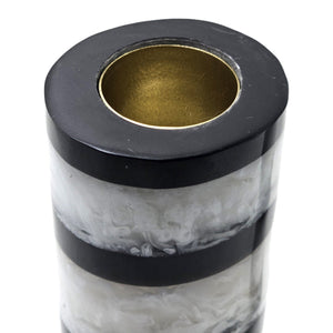 Candle holder River black/white - Canwell Interiors Limited - Richmond