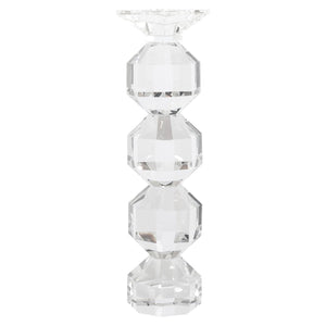 Candle holder Safia clear transparent large - Canwell Interiors Limited - Richmond