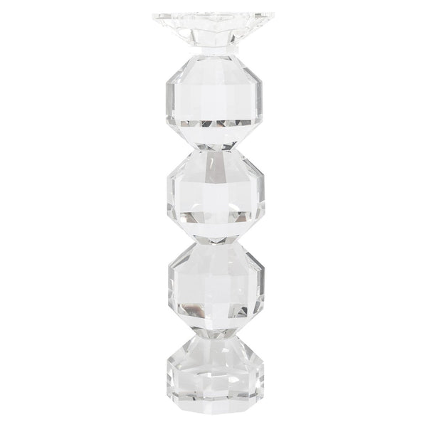 Candle holder Safia clear transparent large - Canwell Interiors Limited - Richmond
