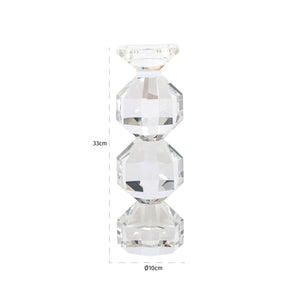Candle holder Safia clear transparent small - Canwell Interiors Limited - Richmond