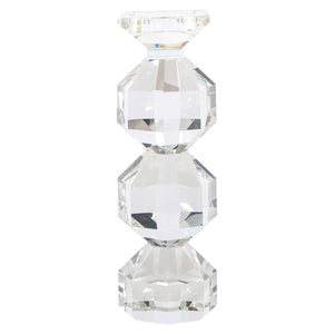 Candle holder Safia clear transparent small - Canwell Interiors Limited - Richmond