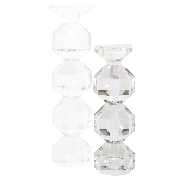 Candle holder Safia clear transparent small - Canwell Interiors Limited - Richmond
