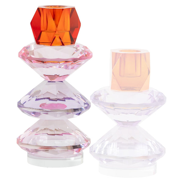 Candle holder Yalena pink large - Canwell Interiors Limited - Richmond