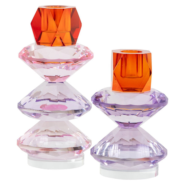 Candle holder Yalena purple small - Canwell Interiors Limited - Richmond