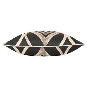 Cape Ikat 50x50 Feather Filled Cushion Black - Canwell Interiors Limited - Riva