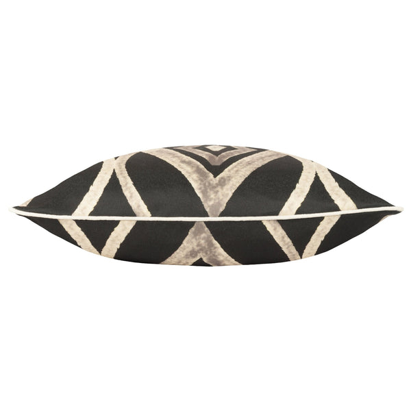 Cape Ikat 50x50 Feather Filled Cushion Black - Canwell Interiors Limited - Riva