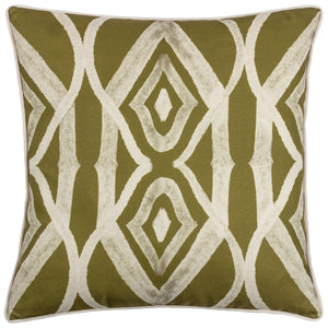Cape Ikat 50x50 Feather Filled Cushion Moss - Canwell Interiors Limited - Riva