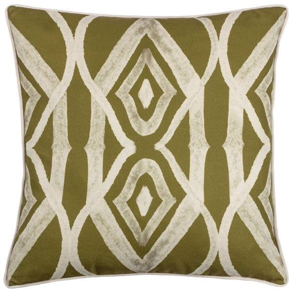 Cape Ikat 50x50 Feather Filled Cushion Moss - Canwell Interiors Limited - Riva