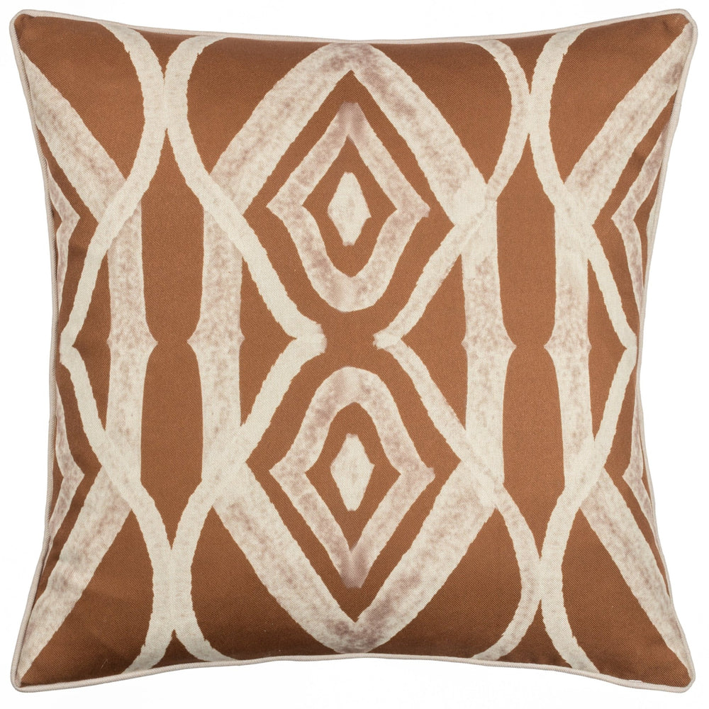 Cape Ikat 50x50 Feather Filled Cushion Rust - Canwell Interiors Limited - Riva