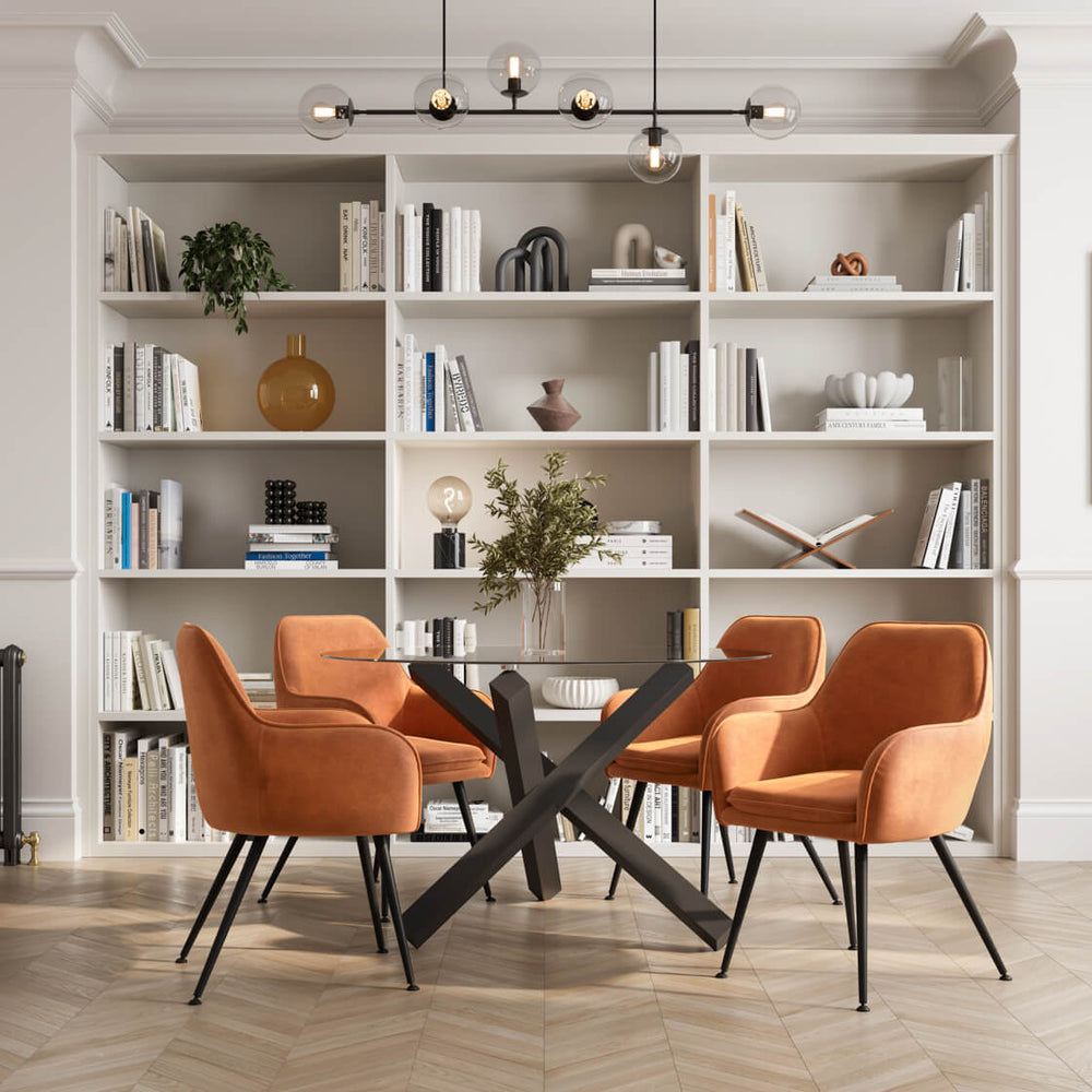 Capri Clear & Black Dining Table - Canwell Interiors Limited - Canwell