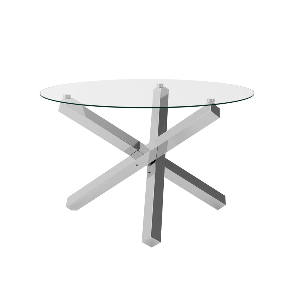 Capri Clear & Silver Dining Table - Canwell Interiors Limited - Canwell