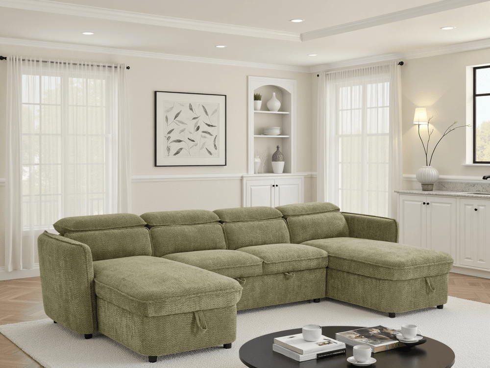Capri Sofabed Green U Shape Corner - XShowhome Limited - Xshowhome