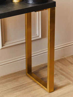 Cardoba Set Of Two Black Shagreen Effect Console Tables - XShowhome Limited - Xshowhome