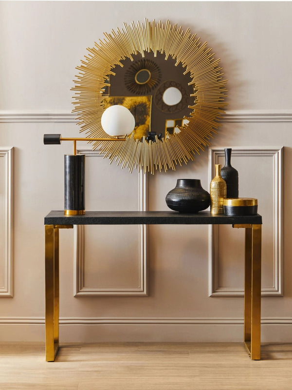Cardoba Set Of Two Black Shagreen Effect Console Tables - XShowhome Limited - Xshowhome