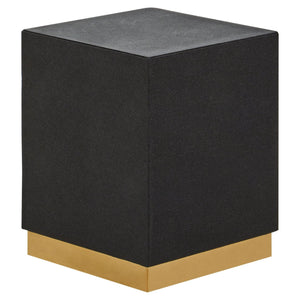 Cardoba Square Black Shagreen Effect Side Table and Stool - XShowhome Limited - Xshowhome
