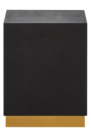 Cardoba Square Black Shagreen Effect Side Table and Stool - XShowhome Limited - Xshowhome