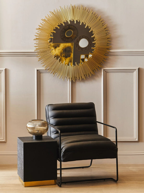 Cardoba Square Black Shagreen Effect Side Table and Stool - XShowhome Limited - Xshowhome