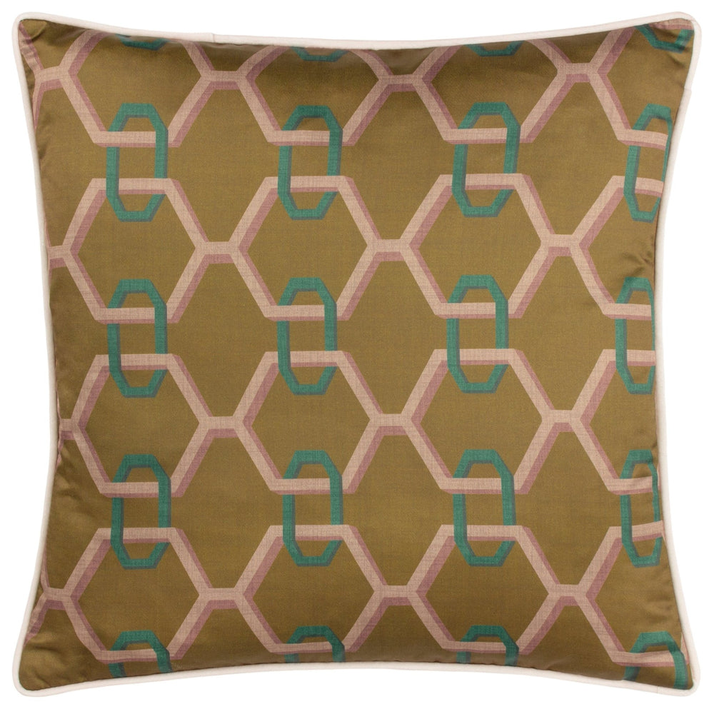 Carnaby Chain 45x45 Feather Filled Cushion Bronze - Canwell Interiors Limited - Riva