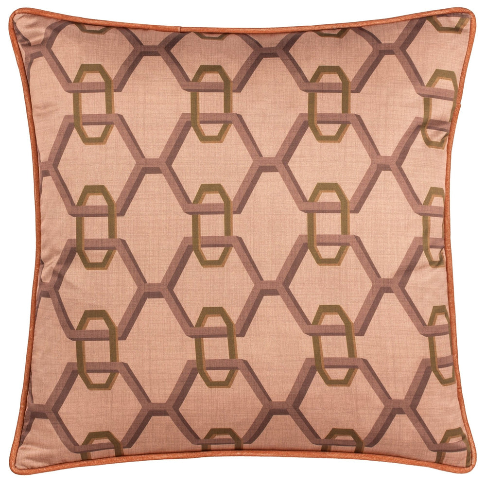 Carnaby Chain 45x45 Feather Filled Cushion Pink - Canwell Interiors Limited - Riva