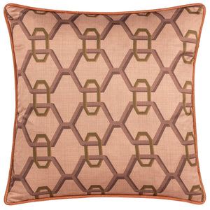 Carnaby Chain 45x45 Feather Filled Cushion Pink - Canwell Interiors Limited - Riva