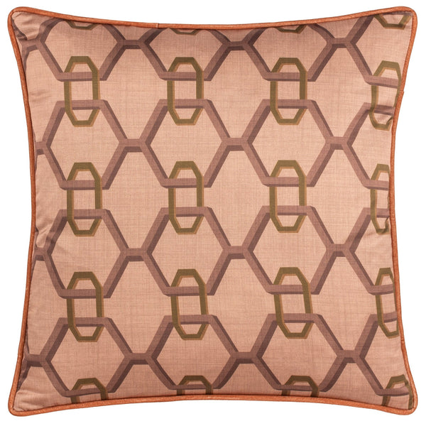 Carnaby Chain 45x45 Feather Filled Cushion Pink - Canwell Interiors Limited - Riva